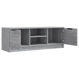 TV Cabinet Grey Sonoma 102x35x36.5 cm Engineered Wood - Top-Down View