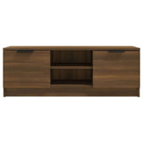 TV Cabinet Brown Oak 102x35x36.5 cm Engineered Wood - Side View