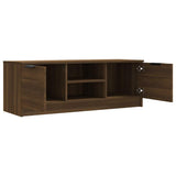 TV Cabinet Brown Oak 102x35x36.5 cm Engineered Wood - Top-Down View