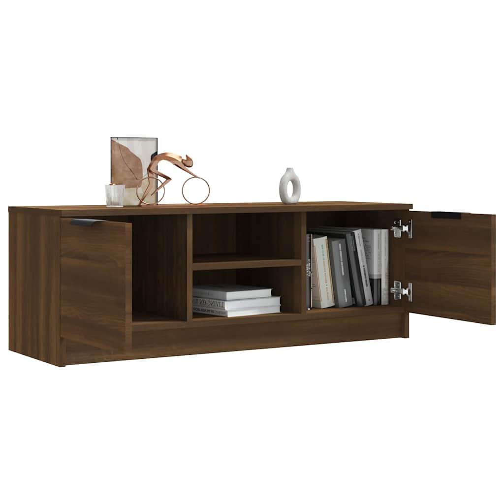 TV Cabinet Brown Oak 102x35x36.5 cm Engineered Wood