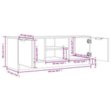TV Cabinet Brown Oak 102x35x36.5 cm Engineered Wood - Low Angle