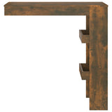 Wall Bar Table Smoked Oak 102x45x103.5 cm Engineered Wood - Side View