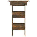 Wall Bar Table Smoked Oak 102x45x103.5 cm Engineered Wood - Top-Down View