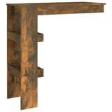 Wall Bar Table Smoked Oak 102x45x103.5 cm Engineered Wood - 45-Degree Angle