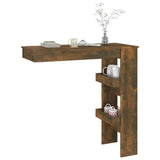 Wall Bar Table Smoked Oak 102x45x103.5 cm Engineered Wood - Close-Up Angle
