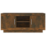 TV Cabinet Smoked Oak 102x35x45 cm Engineered Wood - 45-Degree Angle