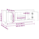 TV Cabinet Grey Sonoma 102x35x45 cm Engineered Wood - Low Angle