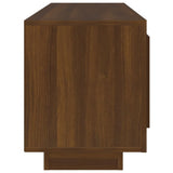 TV Cabinet Brown Oak 102x35x45 cm Engineered Wood - Rear View