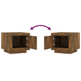 Coffee Table Smoked Oak 51x50x45 cm Engineered Wood