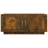 Coffee Table Smoked Oak 102x50x45 cm Engineered Wood