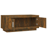 Coffee Table Smoked Oak 102x50x45 cm Engineered Wood - Rear View