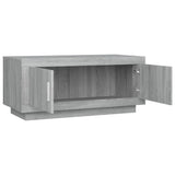 Coffee Table Grey Sonoma 102x50x45 cm Engineered Wood - Rear View