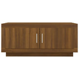 Coffee Table Brown Oak 102x50x45 cm Engineered Wood - 45-Degree Angle