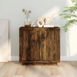 Sideboard Smoked Oak 80x40x75 cm Engineered Wood - Side View