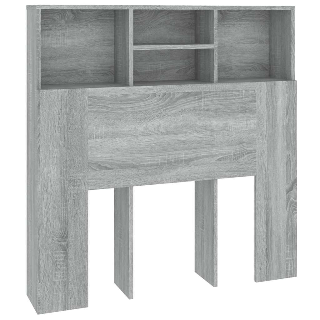 Headboard Cabinet Grey Sonoma 100 cm