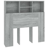 Headboard Cabinet Grey Sonoma 100 cm - Front View