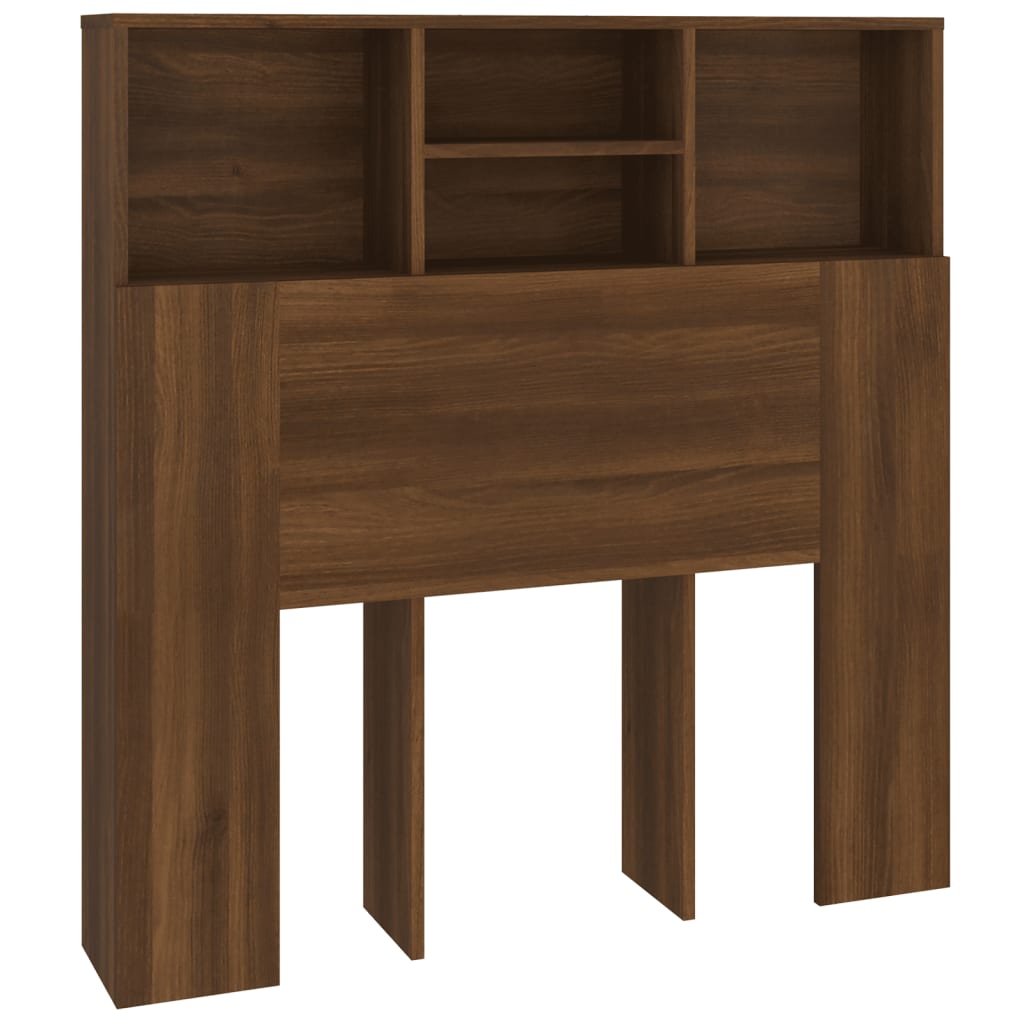 Headboard Cabinet Brown Oak 100 cm
