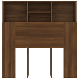 Headboard Cabinet Brown Oak 100 cm