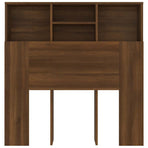 Headboard Cabinet Brown Oak 100 cm