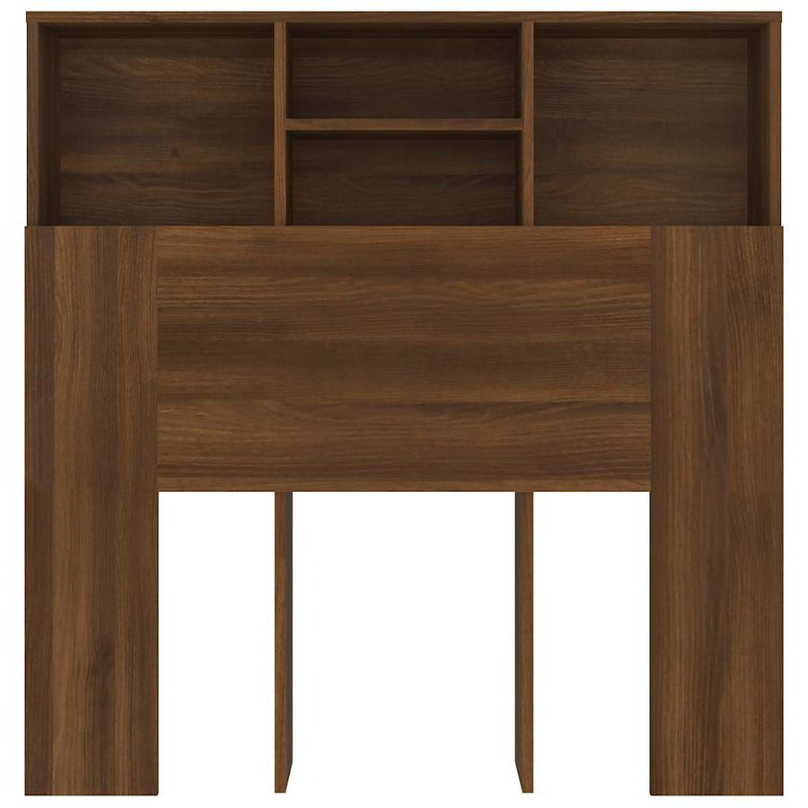 Headboard Cabinet Brown Oak 100 cm