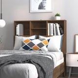 Headboard Cabinet Brown Oak 100 cm