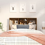 Headboard Cabinet Smoked Oak 120x19x103.5 cm - Side View