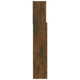 Headboard Cabinet Smoked Oak 120x19x103.5 cm - Rear View