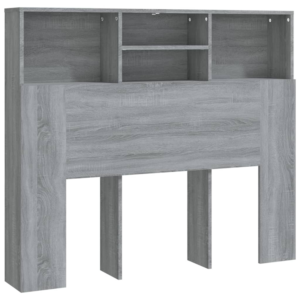 Headboard Cabinet Grey Sonoma 120 cm