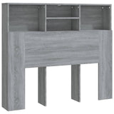 Headboard Cabinet Grey Sonoma 120 cm