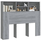 Headboard Cabinet Grey Sonoma 120 cm - Top-Down View