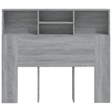 Headboard Cabinet Grey Sonoma 120 cm - 45-Degree Angle