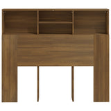Headboard Cabinet Brown Oak 120 cm - 45-Degree Angle