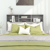 Headboard Cabinet Grey Sonoma 140 cm - Side View