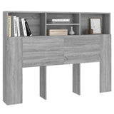 Headboard Cabinet Grey Sonoma 140 cm - Top-Down View