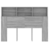Headboard Cabinet Grey Sonoma 140 cm