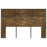 Headboard Cabinet Smoked Oak 160 cm - 45-Degree Angle