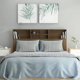 Headboard Cabinet Brown Oak 160 cm