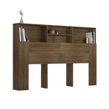 Headboard Cabinet Brown Oak 160 cm - Top-Down View