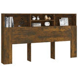 Headboard Cabinet Smoked oak 180 cm - 45-Degree Angle