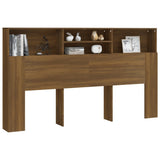 Headboard Cabinet Brown oak 180 cm - 45-Degree Angle