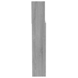 Headboard Cabinet Grey Sonoma 200 cm - Top-Down View