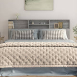 Headboard Cabinet Grey Sonoma 200 cm - 45-Degree Angle