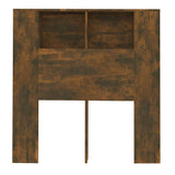 Headboard Cabinet Smoked Oak 100 cm - Top-Down View