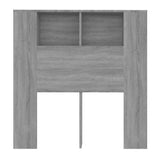 Headboard Cabinet Grey Sonoma 100x18.5x104.5 cm - Top-Down View