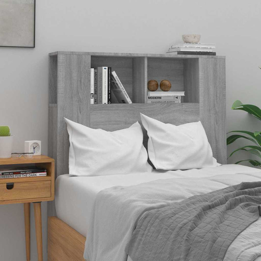 Headboard Cabinet Grey Sonoma 100 cm