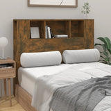 Headboard Cabinet Smoked Oak 120 cm - Side View