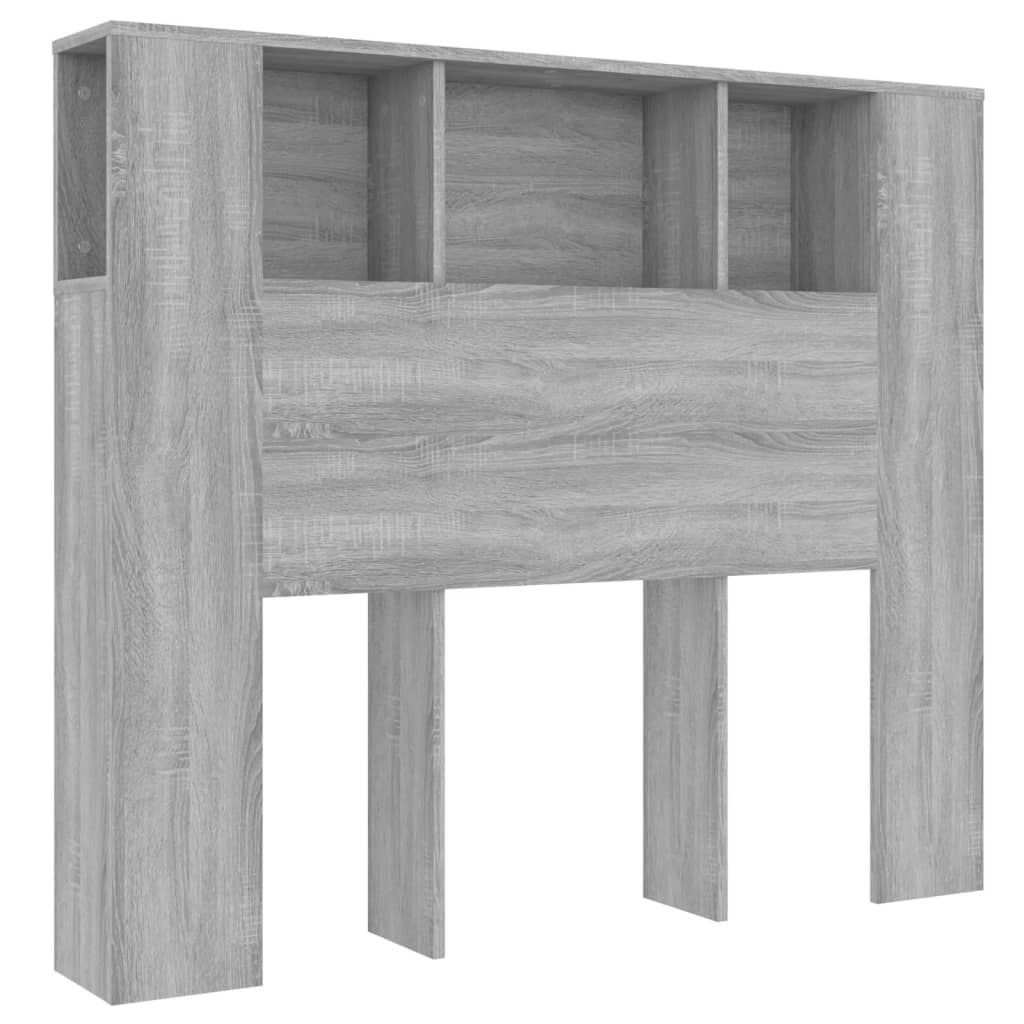 Headboard Cabinet Grey Sonoma 120 cm