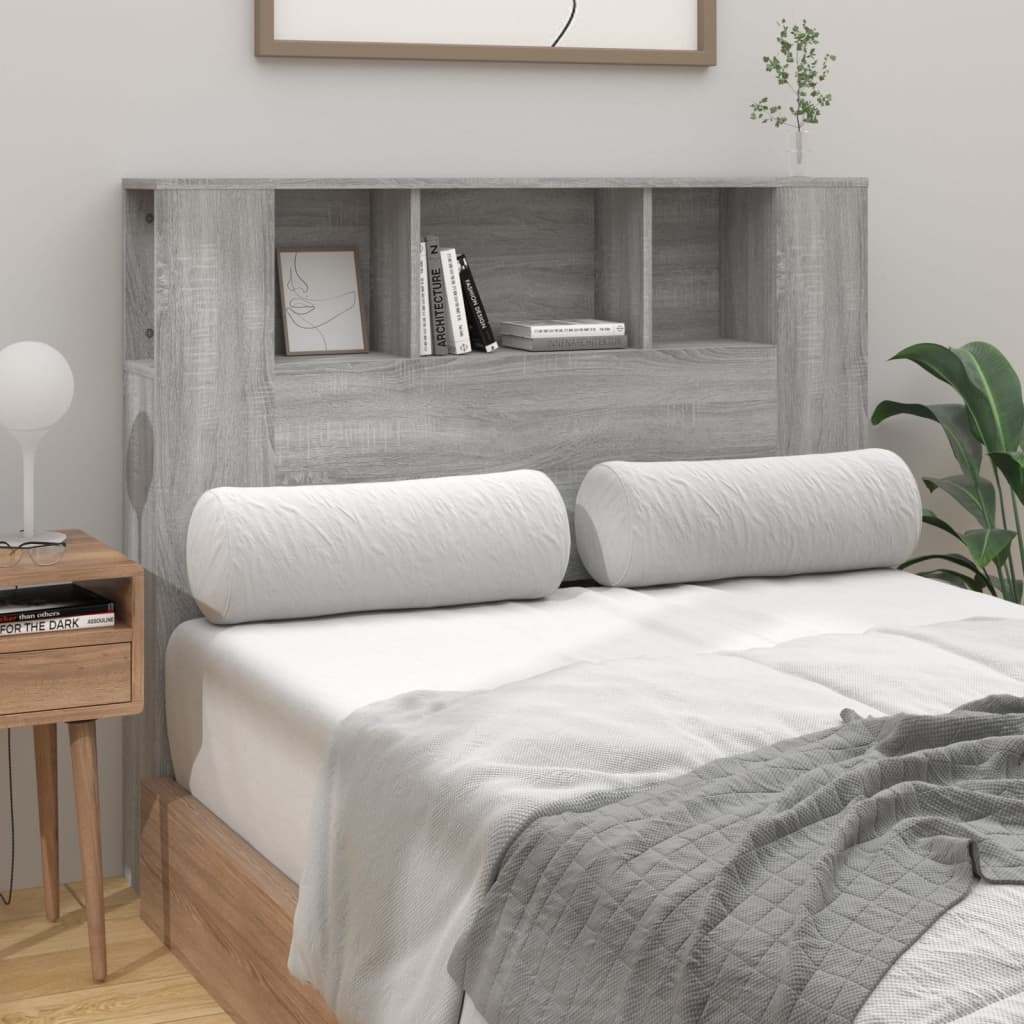 Headboard Cabinet Grey Sonoma 120 cm