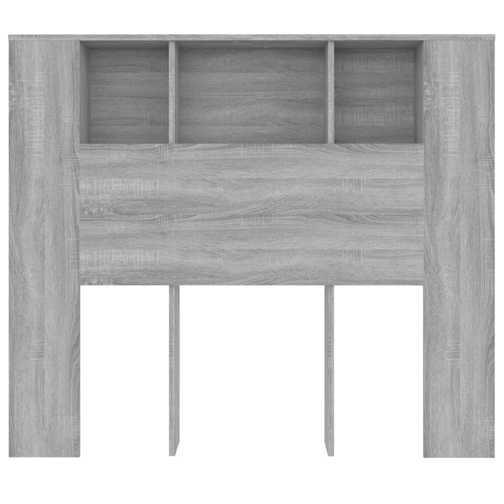 Headboard Cabinet Grey Sonoma 120 cm