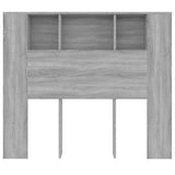Headboard Cabinet Grey Sonoma 120 cm